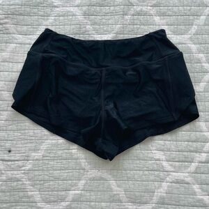 mini low waist black workout shorts